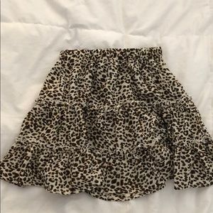 Cheetah Print tiered skirt
